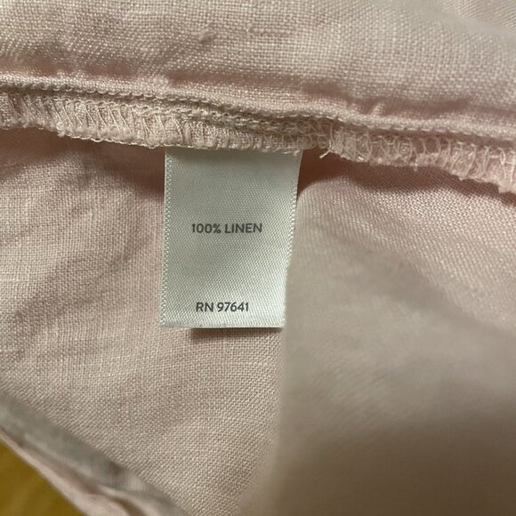 J. Jill Womens Pink Linen Button-Down Pleated Tunic Blouse Size 3X - Picture 6 of 6